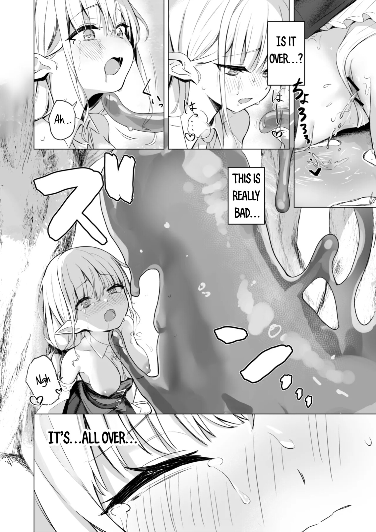 Hentai Manga Comic-I'm in heat because of the slime's poison, so it's okay to have lesbian sex with my friends, right...!!-Read-7